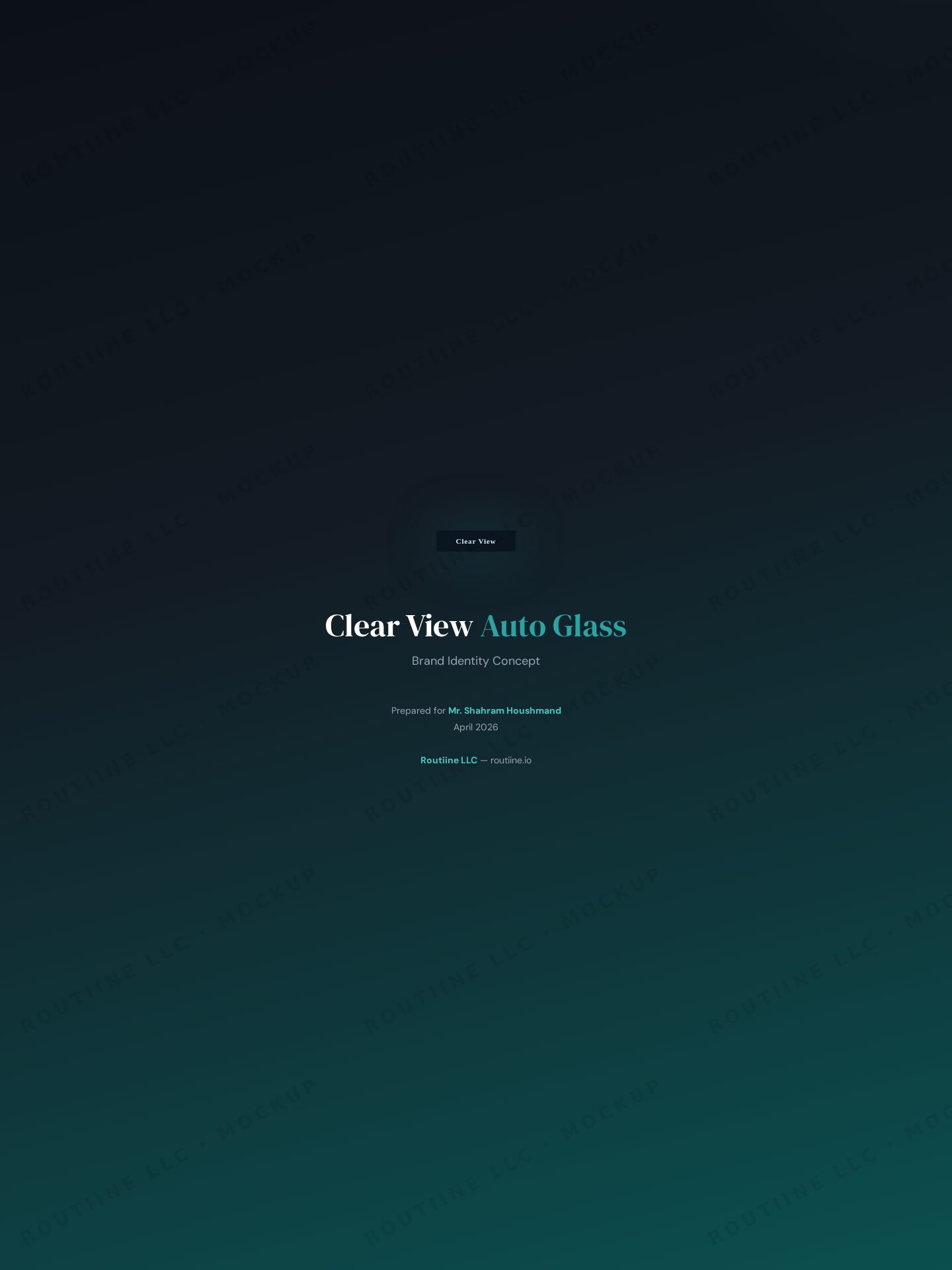 Clear View Auto Glass — brand concept